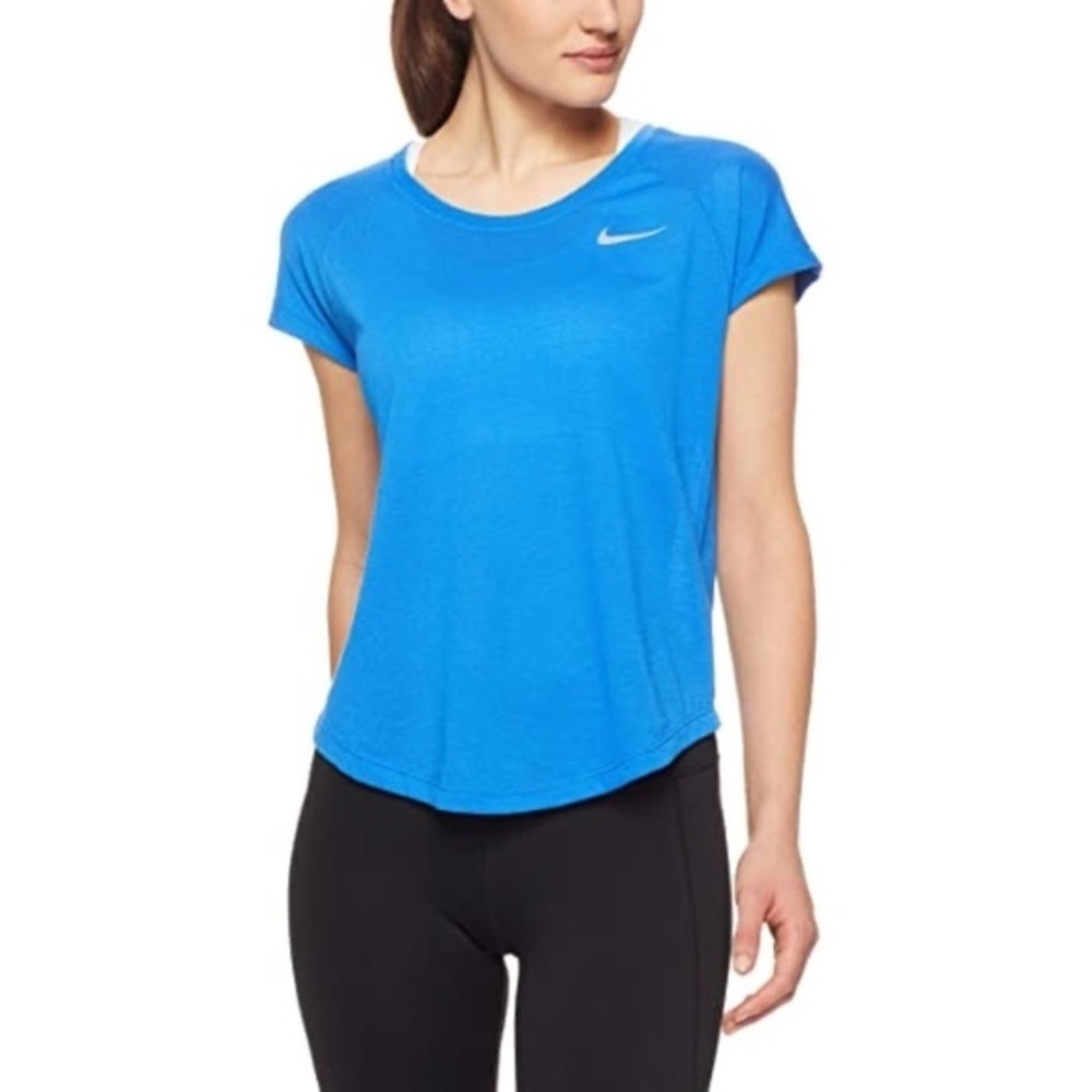 Nike Blue Dri-Fit Running Performance Training  Short Sleeve Tee Small
